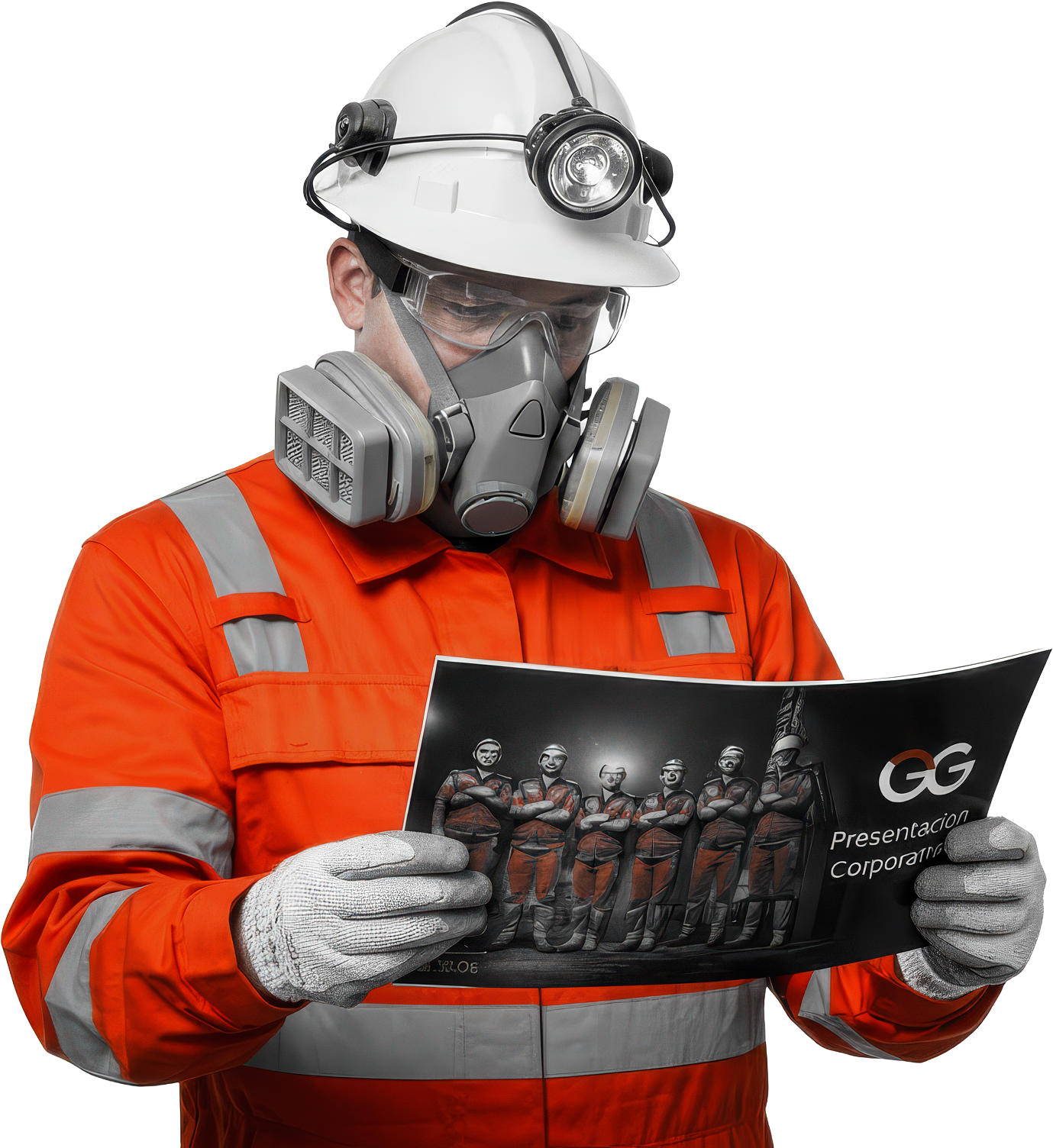 Profesional G&G con brochure corporativo