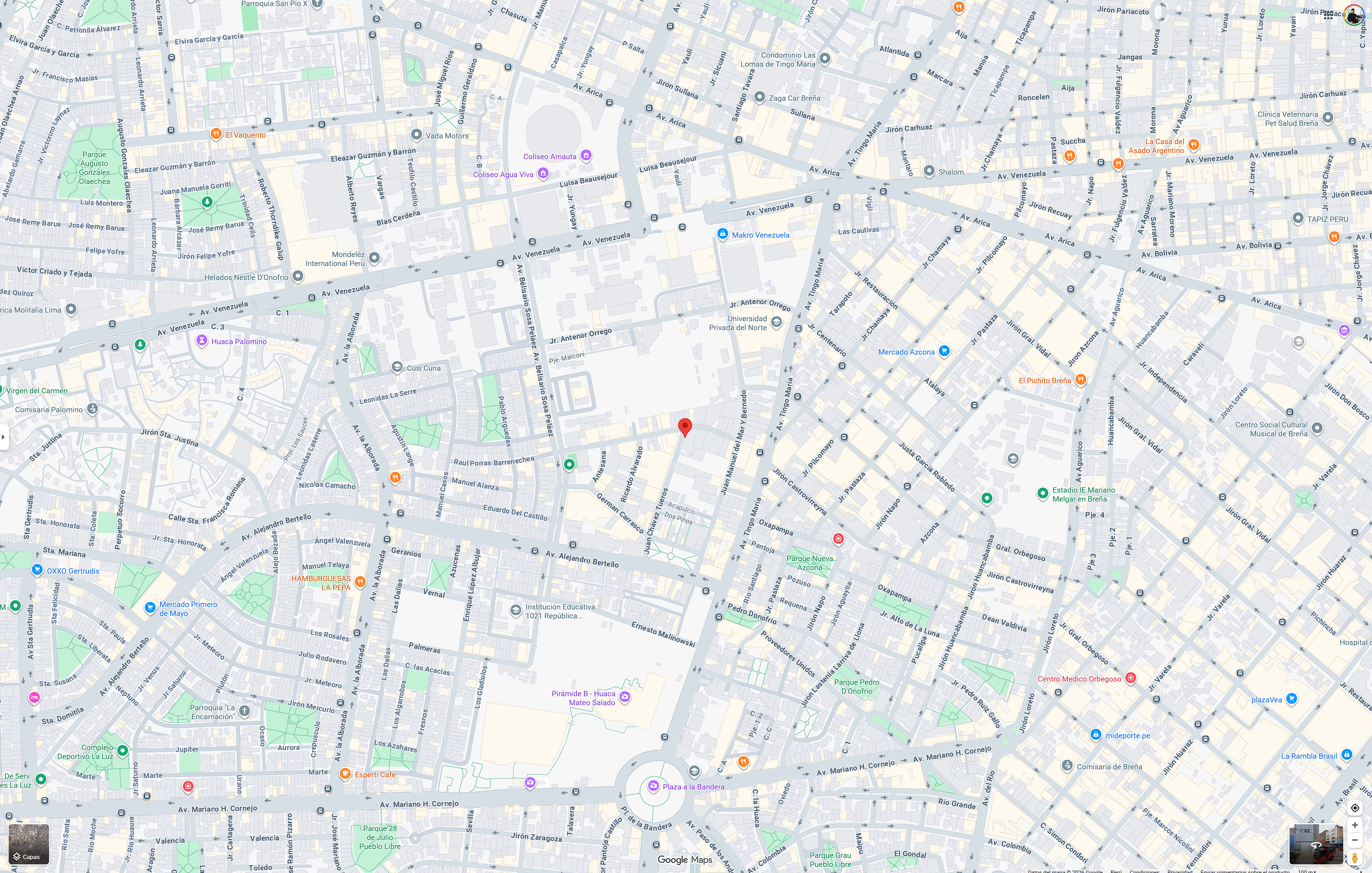 Mapa de la ubicación de G&G Perforaciones en Lima